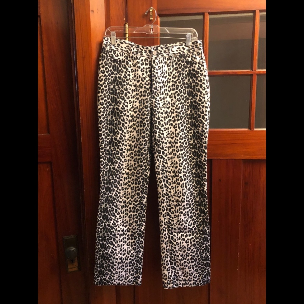 faux black and white snakeskin denim